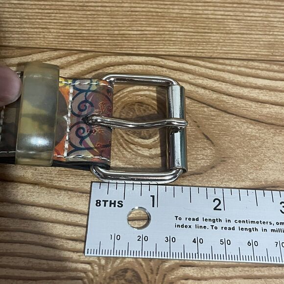 Holographic Belt Women Sz Large Peace Rock N Roll Eco Love Hippie Boho‎ Chic ‘76 - Picture 15 of 16